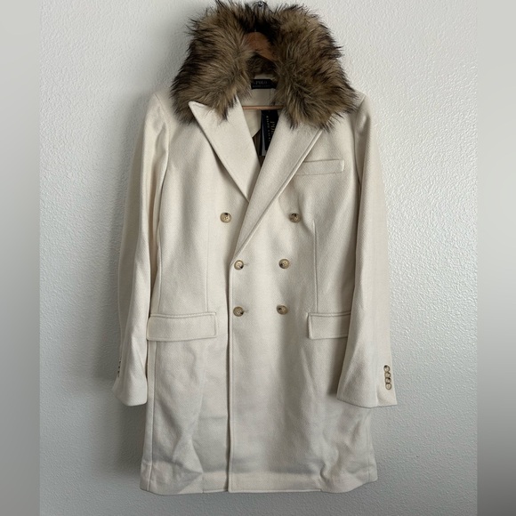 Polo Ralph Lauren Jackets & Blazers - Polo Ralph Lauren Faux Fur Collar Double Breasted Parka Pea Coat Women’s Size 16